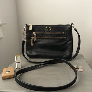 Cole Haan Genuine Leather Black Crossbody